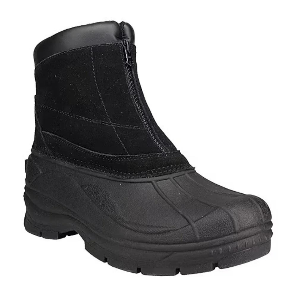 Weatherproof Mens Benson Waterproof Black Zip Winter Duck Boots Size 13 Medium